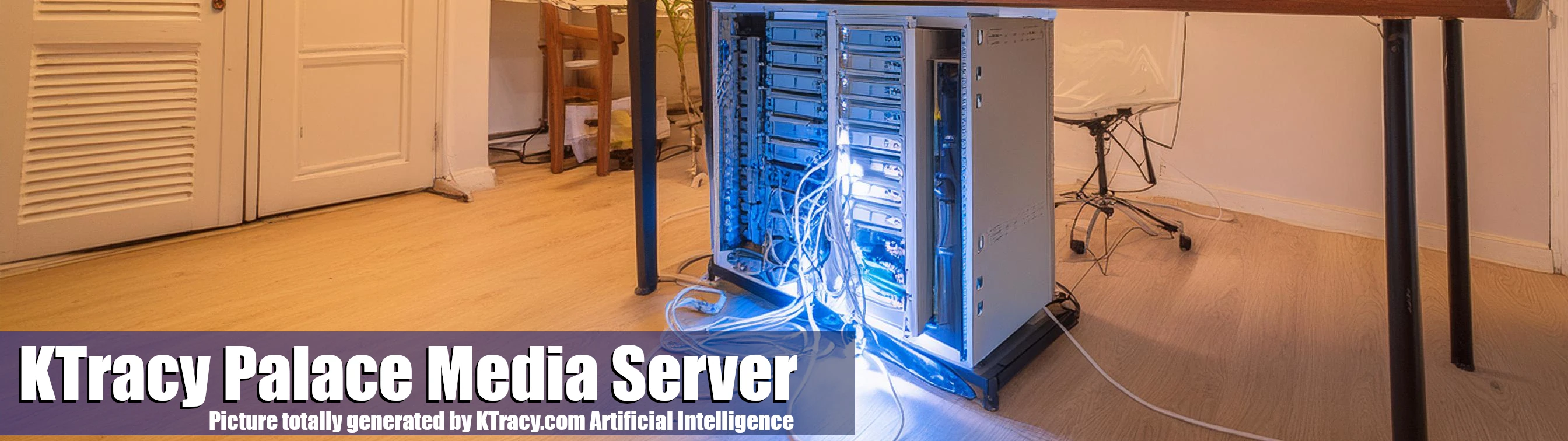 An AI rendering of the KTracy Palace Media Server